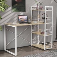 Письмовий стіл Ferrum-decor Серії Конект з етажеркою 75x120x600 білий ДСП Дуб Сонома 16мм (FRD-104227) Письмовий стіл Ferrum-decor Серії Конект з етажеркою 75x120x600 білий ДСП Дуб Сонома 16мм (FRD-104227)