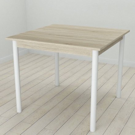 Кухонний стіл Ferrum-decor Агата 75x90x90 Білий ДСП Сонома 16мм (FRD-106258) Кухонний стіл Ferrum-decor Агата 75x90x90 Білий ДСП Сонома 16мм (FRD-106258)