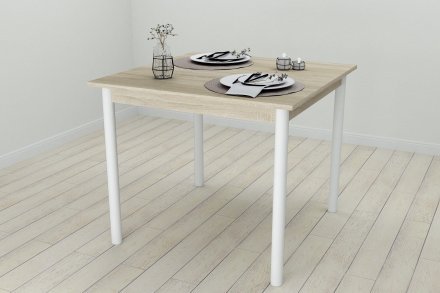Кухонний стіл Ferrum-decor Агата 75x90x90 Білий ДСП Сонома 16мм (FRD-106258) Кухонний стіл Ferrum-decor Агата 75x90x90 Білий ДСП Сонома 16мм (FRD-106258)