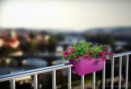 Кашпо на перила Balconia 60 см фуксія 411138112