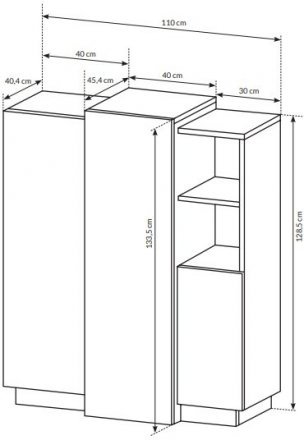 Комод Perfect Home 3Д / 3D 3-дверний 3D/110 Білий/дуб крафт золотий (PFH-091042) Комод Perfect Home 3Д / 3D 3-дверний 3D/110 Білий/дуб крафт золотий (PFH-091042)