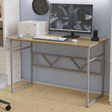 Письмовий стіл Ferrum-decor Райан 75x120x60 сірий ДСП Дуб Сонома 16мм (FRD-101602) Письмовий стіл Ferrum-decor Райан 75x120x60 сірий ДСП Дуб Сонома 16мм (FRD-101602)