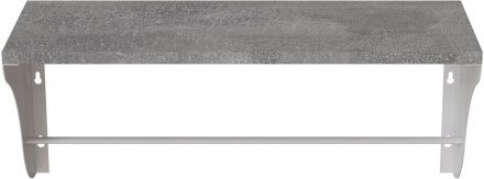 Настінна полиця Ferrum-decor Комфі 260x700x240 метал Білий ДСП Бетон 16 мм (FRD-102771)