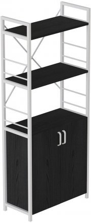 Етажерка 3/60 Ferrum-decor Серії Конект із тумбою 144x60x28 Білий ДСП Артизан (FRD-104454)