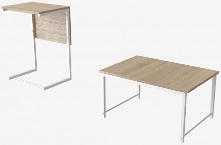 Стіл журнальний приставний Террі Комбо Ferrum-decor 345x662x440 Білий метал ДСП Дуб Сонома 16 мм (FRD-105146) Стіл журнальний приставний Террі Комбо Ferrum-decor 345x662x440 Білий метал ДСП Дуб Сонома 16 мм (FRD-105146)