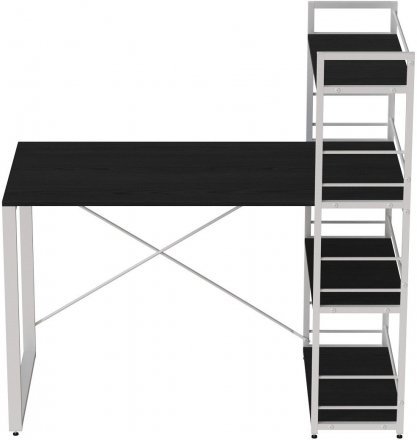 Письмовий стіл Ferrum-decor Серії Конект з етажеркою 75x120x60 білий ДСП Сосна Кембра 16мм (FRD-104229)