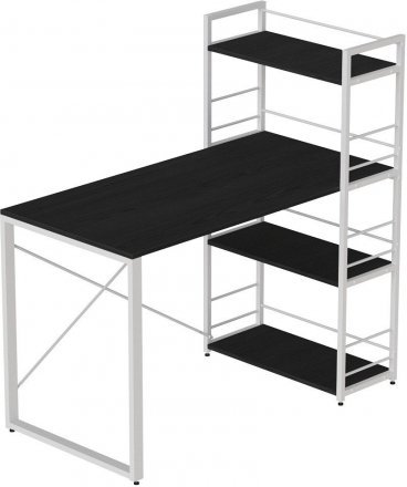 Письмовий стіл Ferrum-decor Серії Конект з етажеркою 75x120x60 білий ДСП Сосна Кембра 16мм (FRD-104229)