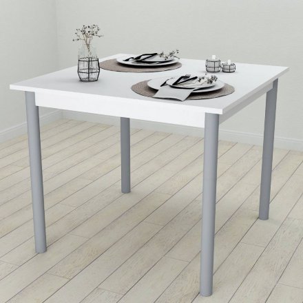 Стіл кухонний Ferrum-decor Агата 75x90x90 Сірий ДСП Біле 16мм (FRD-106260) Стіл кухонний Ferrum-decor Агата 75x90x90 Сірий ДСП Біле 16мм (FRD-106260)