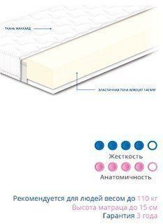 Матрац безпружинний Нео 90х175х15 см Матрац безпружинний Нео 90х175х15 см