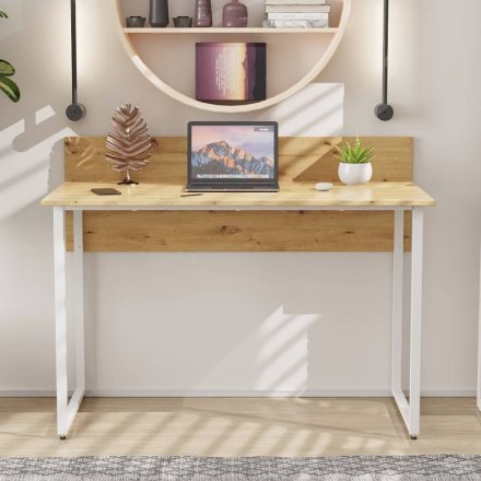 Комп'ютерний стіл Ferrum-decor Скай 75x120x70 білий ДСП Дуб Сан-Марино 16мм (FRD-101104)