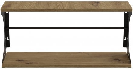 Настінна полиця Ferrum-decor Букін 330x700x240 метал Чорний ДСП Дуб Артизан 16 мм (FRD-102889)