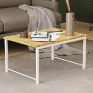 Стіл журнальний приставний Террі Комбо Ferrum-decor 345x662x440 Білий метал ДСП Дуб Артизан 16 мм (FRD-105148) Стіл журнальний приставний Террі Комбо Ferrum-decor 345x662x440 Білий метал ДСП Дуб Артизан 16 мм (FRD-105148)