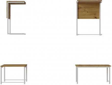 Стіл журнальний приставний Террі Комбо Ferrum-decor 345x662x440 Білий метал ДСП Дуб Артизан 16 мм (FRD-105148) Стіл журнальний приставний Террі Комбо Ferrum-decor 345x662x440 Білий метал ДСП Дуб Артизан 16 мм (FRD-105148)