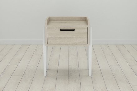 Модульна тумба Ferrum-decor Бетті 540x450x320 метал Білий ДСП Сонома 16 мм (FRD-102993) Модульна тумба Ferrum-decor Бетті 540x450x320 метал Білий ДСП Сонома 16 мм (FRD-102993)