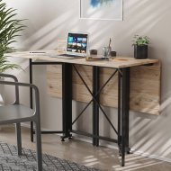 Стіл-книга трансформер Спайдер Ferrum-decor 750x1150x880 Чорний метал ДСП Дуб Сан-Марино 16 мм (FRD-105089)