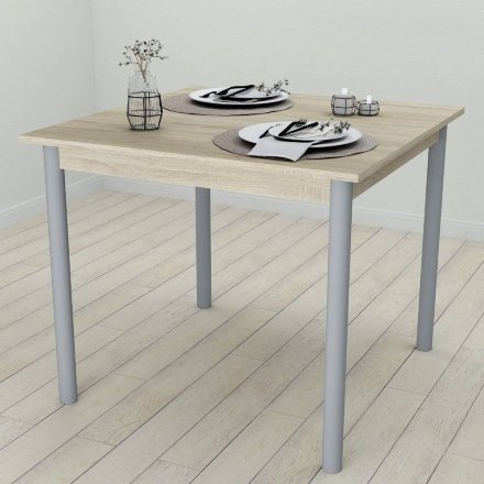 Кухонний стіл Ferrum-decor Агата 75x90x90 Сірий ДСП Сонома 16мм (FRD-106261)