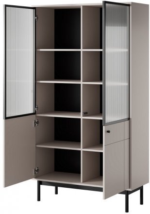 Вітрина Perfect Home Джапанді / Japandi WT104 2-дверна Кашемір (PFH-091472)