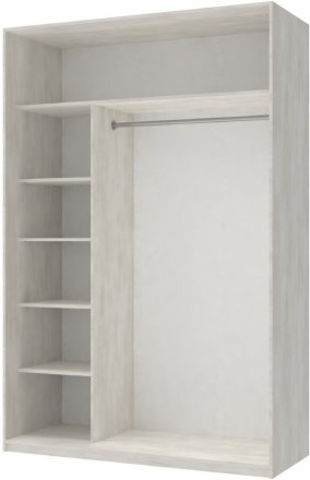 Шафа-купе двохдверна Doros Сіті Лайт 150х60х225 см Біле дерево (DRS-011075) Шафа-купе двохдверна Doros Сіті Лайт 150х60х225 см Біле дерево (DRS-011075)