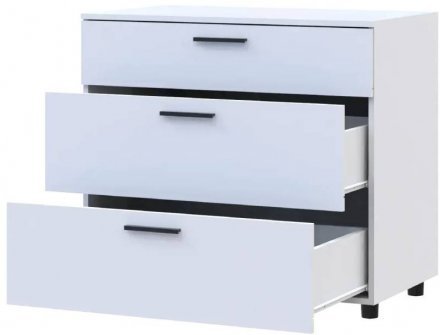 Комод Doros Торн Білий 3Ш 90х51.6х80 (DRS-012093)