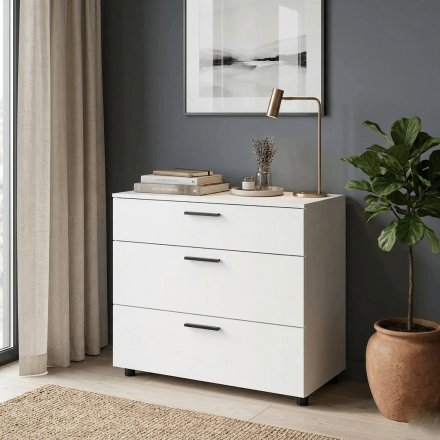 Комод Doros Торн Білий 3Ш 90х51.6х80 (DRS-012093)