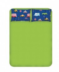 Простирадло з наволочками Enlora Home Paula mavi синій 240х260 евро svt-2000022240819