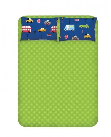 Простирадло з наволочками Enlora Home Paula mavi синій 240х260 евро svt-2000022240819