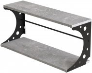 Настінна полиця Ferrum-decor Букін 330x700x240 метал Чорний ДСП Бетон 16 мм (FRD-102890)