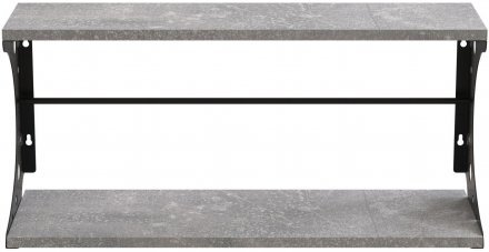 Настінна полиця Ferrum-decor Букін 330x700x240 метал Чорний ДСП Бетон 16 мм (FRD-102890)