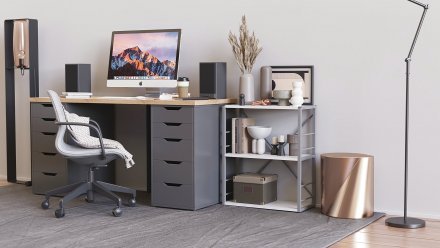 Етажерка 3/60 Ferrum-decor Серії Конект 75x60x28 сірий ДСП Біле 16мм (FRD-104266)