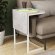 Стіл журнальний приставний Террі Комбо Ferrum-decor 345x662x440 Білий метал ДСП Бетон 16 мм (FRD-105149)