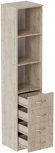 Пенал Анжело Ferrum-decor на 3 полиці з 4 шухлядами 1900x400x380 ДСП Дуб Сан-Марино 16 мм (FRD-104924)