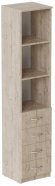 Пенал Анжело Ferrum-decor на 3 полиці з 4 шухлядами 1900x400x380 ДСП Дуб Сан-Марино 16 мм (FRD-104924)