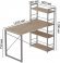 Письмовий стіл Ferrum-decor Серії Конект з етажеркою 75x120x60 сірий ДСП Дуб Сан-Марино 16мм (FRD-104231)