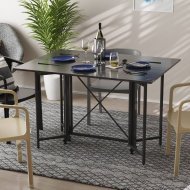 Стіл-книга трансформер Спайдер Ferrum-decor 750x1150x880 Чорний метал ДСП Сосна Кембра 16 мм (FRD-105090)