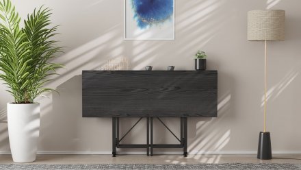 Стіл-книга трансформер Спайдер Ferrum-decor 750x1150x880 Чорний метал ДСП Сосна Кембра 16 мм (FRD-105090)