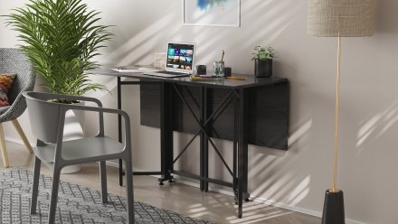 Стіл-книга трансформер Спайдер Ferrum-decor 750x1150x880 Чорний метал ДСП Сосна Кембра 16 мм (FRD-105090)