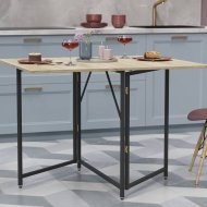 Стіл трансформер книжка Вуді Ferrum-decor 75x130x90 Чорний метал ДСП Дуб Сонома 16 мм (FRD-106746) Стіл трансформер книжка Вуді Ferrum-decor 75x130x90 Чорний метал ДСП Дуб Сонома 16 мм (FRD-106746)