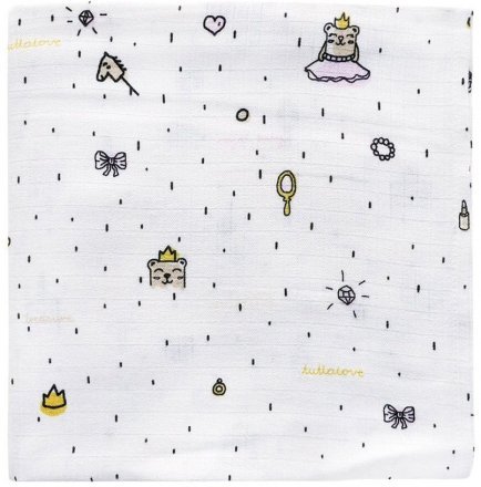 Пелюшка муслінова-плед 100x100 см Princess lullalove-8992