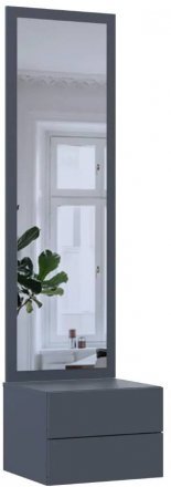 Підвісна тумба з дзеркалом Doros Сола Графіт / Сірий 45х40х168,6 см DRS-011742 (44900342)