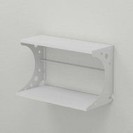 Настінна полиця Ferrum-decor Букін 330x700x240 метал Білий ДСП Біле 16 мм (FRD-102891)