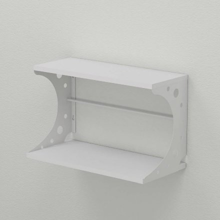 Настінна полиця Ferrum-decor Букін 330x700x240 метал Білий ДСП Біле 16 мм (FRD-102891)