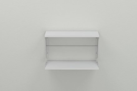 Настінна полиця Ferrum-decor Букін 330x700x240 метал Білий ДСП Біле 16 мм (FRD-102891)
