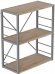 Етажерка 3/60 Ferrum-decor Серії Конект 73x60x28 сірий ДСП Дуб Сан-Марино 16мм (FRD-104267)