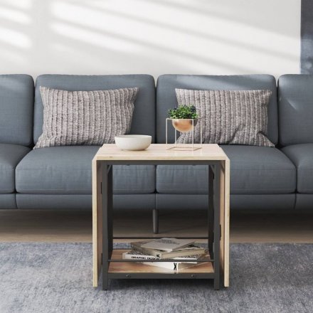 Стіл журнальний трансформер Куб Комбо Ferrum-decor 540x532x500 Чорний метал ДСП Дуб Сан-Марино 16 мм (FRD-105151) Стіл журнальний трансформер Куб Комбо Ferrum-decor 540x532x500 Чорний метал ДСП Дуб Сан-Марино 16 мм (FRD-105151)