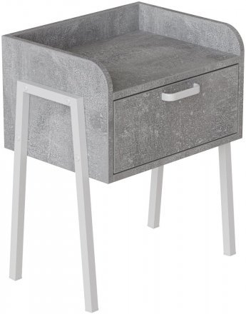 Тумба модульна Ferrum-decor Бетті 540x450x320 метал Білий ДСП Бетон 16 мм (FRD-102996) Тумба модульна Ferrum-decor Бетті 540x450x320 метал Білий ДСП Бетон 16 мм (FRD-102996)