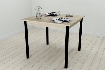 Кухонний стіл Ferrum-decor Агата 75x90x90 Чорний ДСП Сонома 16мм (FRD-106264) Кухонний стіл Ferrum-decor Агата 75x90x90 Чорний ДСП Сонома 16мм (FRD-106264)