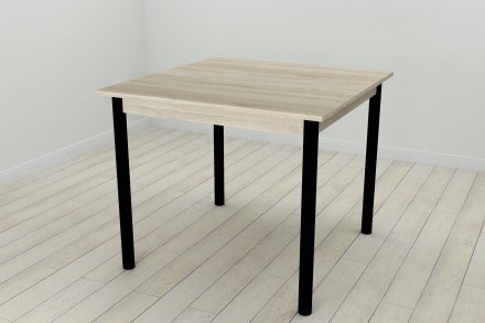 Кухонний стіл Ferrum-decor Агата 75x90x90 Чорний ДСП Сонома 16мм (FRD-106264) Кухонний стіл Ferrum-decor Агата 75x90x90 Чорний ДСП Сонома 16мм (FRD-106264)