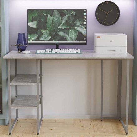 Стіл письмовий Кевін Ferrum-decor 75x140x60 Сірий метал ДСП Бетон 32 мм (FRD-106560) Стіл письмовий Кевін Ferrum-decor 75x140x60 Сірий метал ДСП Бетон 32 мм (FRD-106560)