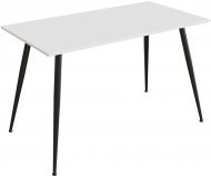 Кухонний стіл Марсель 40 Ferrum-decor 75x120x70 Чорний метал ДСП Білий 16 мм (FRD-106767)