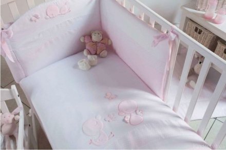 Mary Baby Постельный комплект Coco розовый 12/CP/COC/R Mary Baby Постельный комплект Coco розовый 12/CP/COC/R
